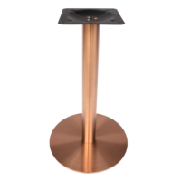 Échantillon gratuit Pas Cher Industriel Robuste Chrome Pince Pieds De Table Bar Or Rond En Fonte Forgée À Manger Café Tulipe Métal 720mm