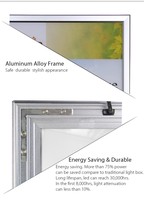 Cadres lumineux LED publicitaires sur mesure A2 A3 Duratrans Noir pour affiches de cinéma, menus, enseignes, en aluminium fin pour théâtre