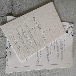 印刷定制高档金箔浮雕徽标压花卡标签名片婚礼请柬 - Product Image 4