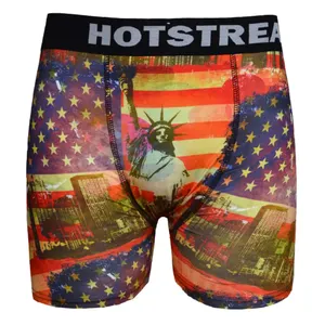 Online Custom Design Boxer Shorts Printed Men Statue of Liberty USA American Flag Underwear