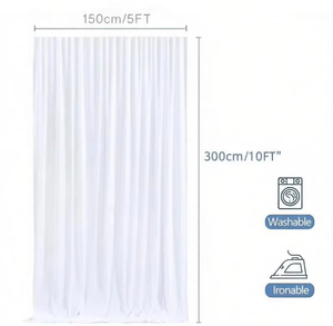 Drapé de fond en polyester infroissable pour mariage, anniversaire, photomaton, décoration de scène - Grande Vente - Product Image 5