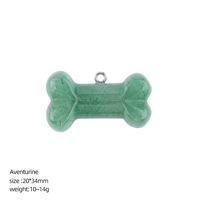 Pendentif en os de cristal naturel œil de tigre en gros, accessoire pour chien et animal de compagnie, pendentif de collier DIY, os d'agate sculpté en pierre naturelle originale