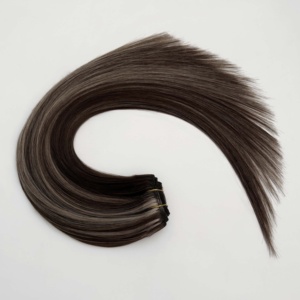 Wholesale Virgin Hair Manufacturers <b>Cheap</b> Natural Straight Blackdark Brownlight Brown Thick Machine Weft Hair <b>Extension</b> - Product Image 5