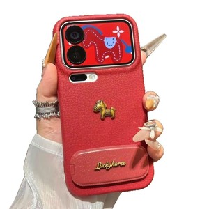 เคสมือถือกระจกรูปม้าขนาดเล็กสีแดง & สีทองสำหรับ iPhone 17Pro OPPO Reno VIVO S20 300 redmi K90 Xiaomi 17 Huawei P70 Honor - Product Image 5