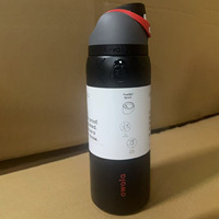 Owala, la même gourde populaire avec deux pailles, bouteille d'eau de sport, tasse isotherme, en acier inoxydable sous vide