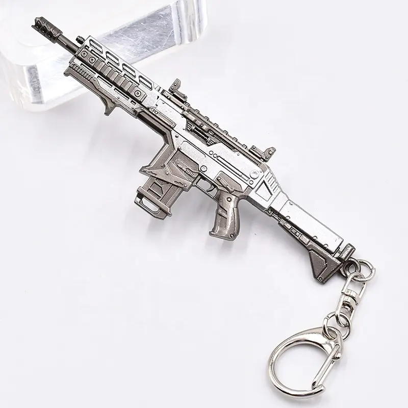 พวงกุญแจโมเดลปืนตำนานของ EVA-8เกมขนาด11ซม. ทำจากโลหะขนาดเล็กพวงกุญแจของเล่นสร้างสรรค์เป็นของขวัญสำหรับเด็ก