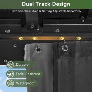 Gazebo Personalizado de Alta Calidad y Bajo Costo, con Estructura de Aluminio, Techo Rígido y Cortina de Privacidad - Product Image 6