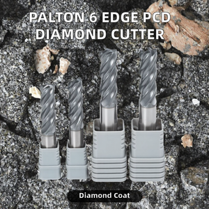 YUFU Palton Fraise à queue diamantée PCD à 6 dents, revêtement au titane, pour usinage CNC, outils de sculpture, fraise en carbure pour pierre, OEM/ODM, granit, marbre, céramique - Product Image 2