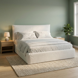 Luxury Comfort Meets Durability! Upholstered Backrest <b>Bed</b> <b>Frame</b> -Plush Support for Lounging Sturdy Build That Lasts - Product Image 2