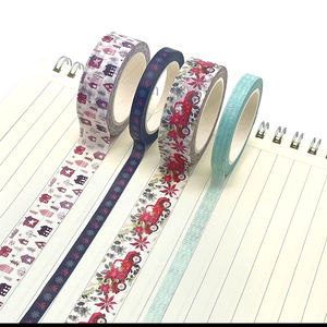 Lote de Cintas Decorativas Washi con Estampado Dorado para Diario de Viaje, Decoración, Manualidades y Scrapbooking - Product Image 5