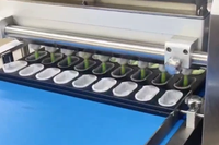 Déposeur de gâteaux automatique pour cupcakes, biscuits, gâteaux mille-feuilles avec eau pour utilisation en boulangerie Machine en acier inoxydable 304 à grande vitesse