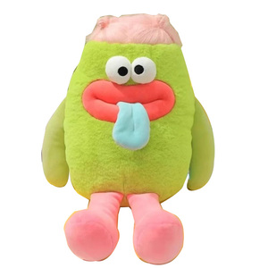 Fuente de fábrica imagen personalización <span class=keywords><strong>labios</strong></span> en forma de salchicha juguete de peluche pelo frito juguete de peluche monstruo muñeca llavero regalo para niños - Product Image 2