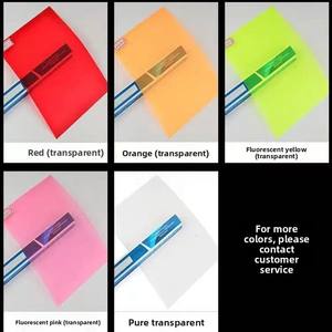 लाल पीला नीला हरा पारदर्शी pvc 0.5 मिमी मोटी 1220x2440 मिमी फिल्म किंडरगार्टन शिक्षण डिय कला रंगीन प्लास्टिक शीट - Product Image 5