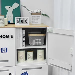 Armoire de rangement métallique moderne à 4 portes verrouillable pour appartement, école, salon - Product Image 5