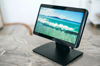 Monitor LCD TFT 10.1 Inci untuk Dinding, Bingkai Putih Hitam, Layar Kasir POS
