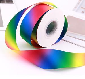 Decorazioni per Feste, Fiocchi Fatti a Mano, Nastri in Raso Arcobaleno a Doppia Faccia da 2,5 cm, 20 Iarde per Confezioni Regalo e Compleanni - Product Image 2