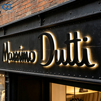 Letras 3D de Acero Inoxidable Retroiluminadas, Logotipo Decorativo 3D, Letras Personalizadas con Luz, Letrero Luminoso 3D, Letrero LED Personalizado para Negocios