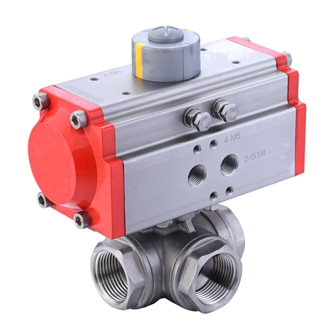 2-Way PVC Pneumatic Ball Valve Single Acting Spring Return Air Actuator Control True Double Union OEM Customizable for Water