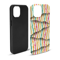 Coque de Téléphone Détachable 2-en-1 à Rayures Écossaises par Sublimation pour iPhone 16 et 17 AIR