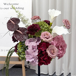 ดอกไม้ประดิษฐ์ อาทอยน์ แคลล่าลิลลี่ และกล้วยไม้ ฉากหลังงานแต่งงานที่เหมือนจริง สำหรับตกแต่งงานเลี้ยงต้อนรับเปิดเทอม - Product Image 3