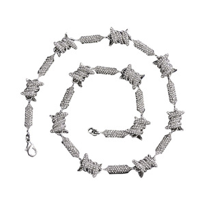 RQ nouvelle chaîne à maillons cubains glacés pour hommes et femmes, colliers <span class=keywords><strong>de</strong></span> rappeur, Bracelets Hip Hop pour hommes et femmes, bijoux populaires en strass - Product Image 1