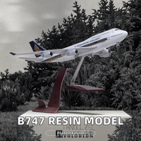 Modèle d'avion Boeing 747 en résine 47CM 1/160 Singapore Airlines B747 Logo personnalisé Modèle d'avion en métal à la mode Plaqué OEM Accepté