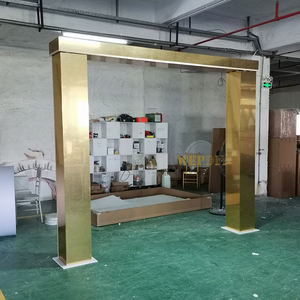 Wedding Arches for Ceremony Rectangular Balloon Arch Stand High Quality Golden Metal Background Props Stand for <b>Party</b> - Product Image 4