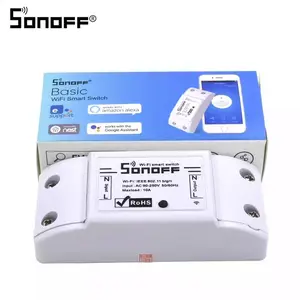 Sonoff الأساسية الذكية واي فاي التبديل العالمي DIY لاسلكي عن بعد مفتاح ذكي Domotica واي فاي مفتاح الإضاءة المنزل الذكي يعمل مع اليكسا