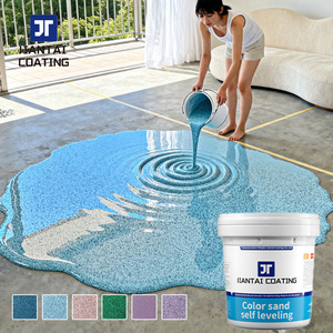 epoxy self-leveling colored sand floor <b>paint</b> Household Epoxy-Colored Self-Leveling wear-resisting cement floor floor <b>paint</b> - Product Image 1