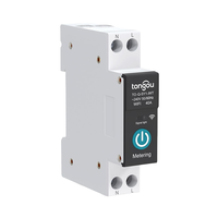 Disjoncteur intelligent TUYA 1P 63A DIN avec minuterie, télécommande mini pour automatisation industrielle et domestique Wi-Fi