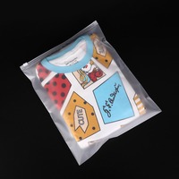 Sacs d'emballage pour vêtements en PE transparent givré épaissi réutilisables avec fermeture éclair pour T-shirts, vêtements pour enfants, sous-vêtements, chaussettes, rangement