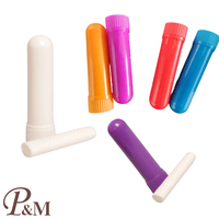 Tube inhalateur nasal vierge moulé par injection, avec mèche en coton, pour huiles essentielles d'aromathérapie, vente en gros, direct usine