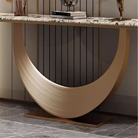 Table console d'entrée BTCT004 en marbre et métal, design artistique stable, pour la maison ou l'hôtel – Offre spéciale
