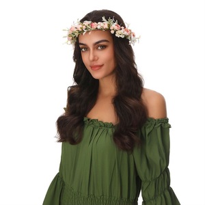 بيع بالجملة الزفاف العروس زهرة عقال تاج هالو الشعر التبعي الزفاف المعصم الصدار زهرة غطاء الرأس زينة عيد الميلاد - Product Image 2