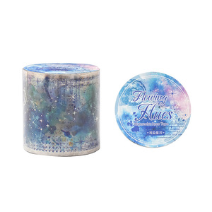 1 Rollo de Cinta Adhesiva Luminosa Serie Blur, Collage Vintage, Degradado de Acuarela, Base Suave - Product Image 5