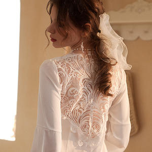 S8027F abito da cerimonia nuziale da donna coda di drago <span class=keywords><strong>Lale</strong></span> in raso elegante veste Sexy Pour Femme - Product Image 3