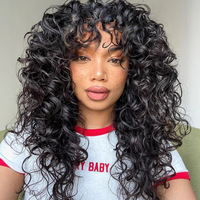 Nouvelle perruque afro bouclée pour femmes, pour l'Europe et l'Amérique ; en fibre haute température, bonnet intégral ; boucles courtes et volumineuses ; vente en gros directe usine