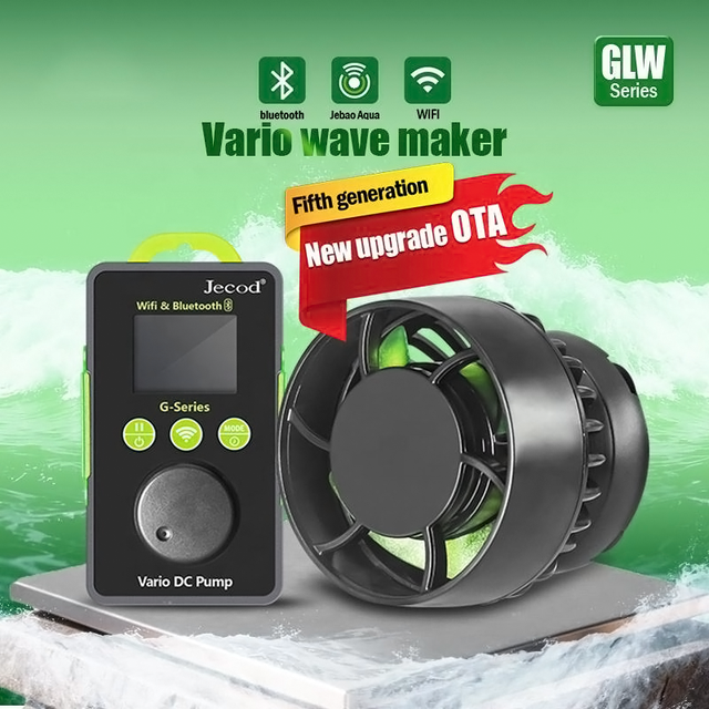 Jecod Jebao 2026NEW GLW WIFI/BT Aquarium Wave-making Pump with LCD Controller 110-240V Circulation Vario Wave Maker