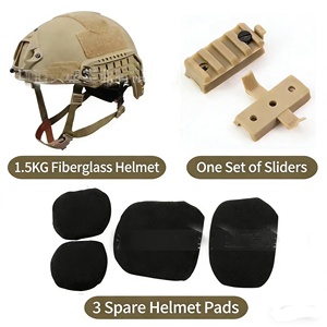 หมวกนิรภัยสีดำโคโยตี้เขียว ผลิตจากโพลีเอทิลีนหรืออะรามิดอย่างรวดเร็ว หมวกนิรภัยเคฟลาร์แบบยุทธวิธี ผลิตภัณฑ์เพื่อความปลอดภัย - Product Image 4