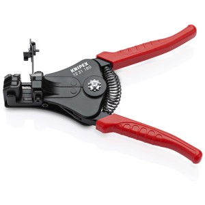 KNIPEX 12 21 180 Alicates pelacables con cuchillas recubiertas de plástico negro de 180 mm - Product Image 1