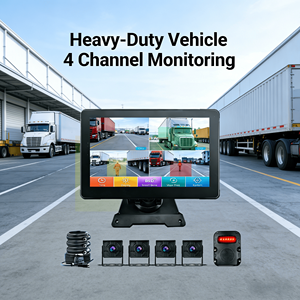 Caméra de recul TFT LCD étanche de 7 pouces avec détection de piétons BSD double canal, système d'alarme sonore <span class=keywords><strong>et</strong></span> visuel, <span class=keywords><strong>enregistrement</strong></span> en boucle - Product Image 3