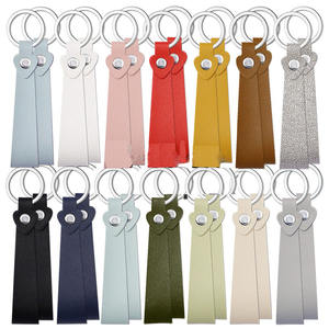 Llavero portátil de cuero PU con colgante en forma de corazón, accesorio de llavero en blanco, etiqueta personalizada para pareja, colgante para <span class=keywords><strong>coche</strong></span> - Product Image 1