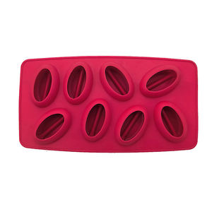 Stampo per cubetti di ghiaccio in silicone a forma di chicco di caffè, facile da sformare, antiaderente, per uso alimentare, per cucina, bar, caffetteria. - Product Image 3
