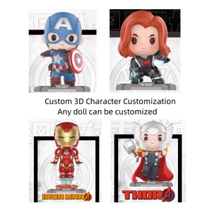 Figurines d'action de collection de jouets de dessin animé Forwell Avengers Western <span class=keywords><strong>Animation</strong></span> en PVC et ABS, modèle créatif, boîte aveugle - Product Image 2