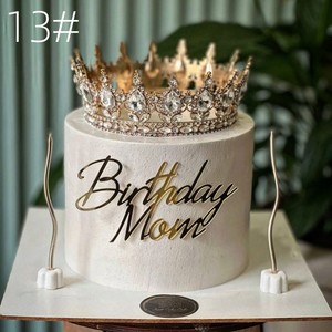 Décoration de gâteau en acrylique pour <span class=keywords><strong>anniversaire</strong></span> et Noël, reine, côté décoratif, fête, joyeux <span class=keywords><strong>anniversaire</strong></span>, fille, <span class=keywords><strong>femme</strong></span>, ornement de gâteau - Product Image 5