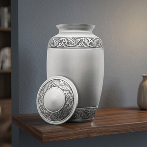Urne funéraire décorative en métal pour animaux de compagnie, pot commémoratif de table, urne à cendres avec couvercle gaufré, écologique, biodégradable, noir, monument - Product Image 3
