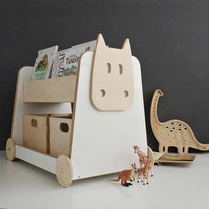 Estantería <span class=keywords><strong>de</strong></span> <span class=keywords><strong>Madera</strong></span> Montessori <span class=keywords><strong>con</strong></span> <span class=keywords><strong>Ruedas</strong></span>, Librería Infantil Rústica <span class=keywords><strong>con</strong></span> 2 Cajas <span class=keywords><strong>de</strong></span> <span class=keywords><strong>Juguetes</strong></span> <span class=keywords><strong>de</strong></span> <span class=keywords><strong>Madera</strong></span> - Product Image 3