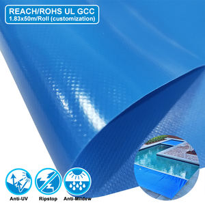 Bâche en PVC bleu Baché Trapal 680G bâche imperméable écologique avec motif tissé Ripstop bâche en PVC couverture de natation - Product Image 1