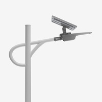 Lampe de rue LED solaire 20W, design intégré, aluminium, étanche IP66 pour jardin et route