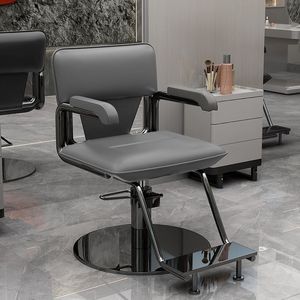 Sillón de Barbería de Acero Inoxidable de Lujo, con Funciones Giratorias y de Elevación, para Servicios de Peluquería Comerciales - Product Image 3